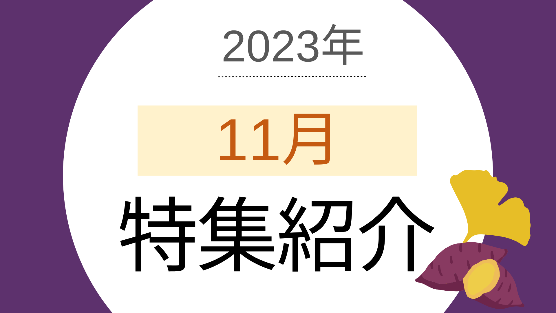 11月の特集ラインナップ（ベストマッチ取り扱いメディア）